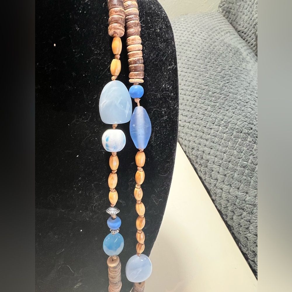 Chico’s Double Strand Beaded Statement Necklace, … - image 3